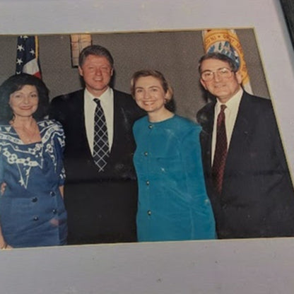 Bill Clinton Signed White House Photo Inscribed by Gerald Lewis Framed Rare
