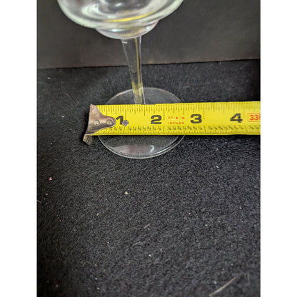 Vintage Handcrafted Romanian Etched Crystal Wine Glasses Floral Stemware Set 5