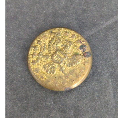 LOT T of 10 Antique Vintage Victorian Brass Mixed Materials Buttons ESTATE FIND
