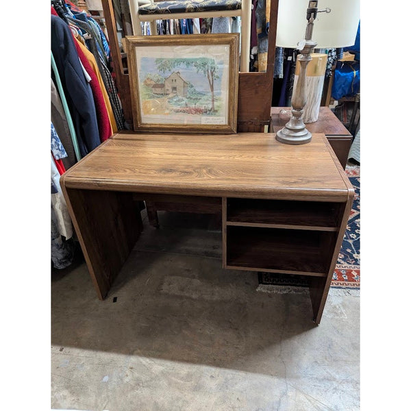 Vintage Wood Laminate Computer Desk Workspace Office Furniture Mid Century Style