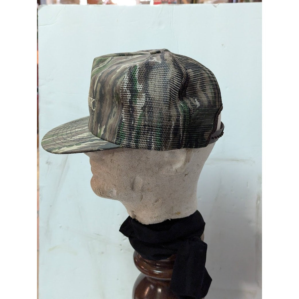 VINTAGE Snap Back USA Camo Wakulla Bank  Adjustable TRUCKER Hat Mesh Foam Cap