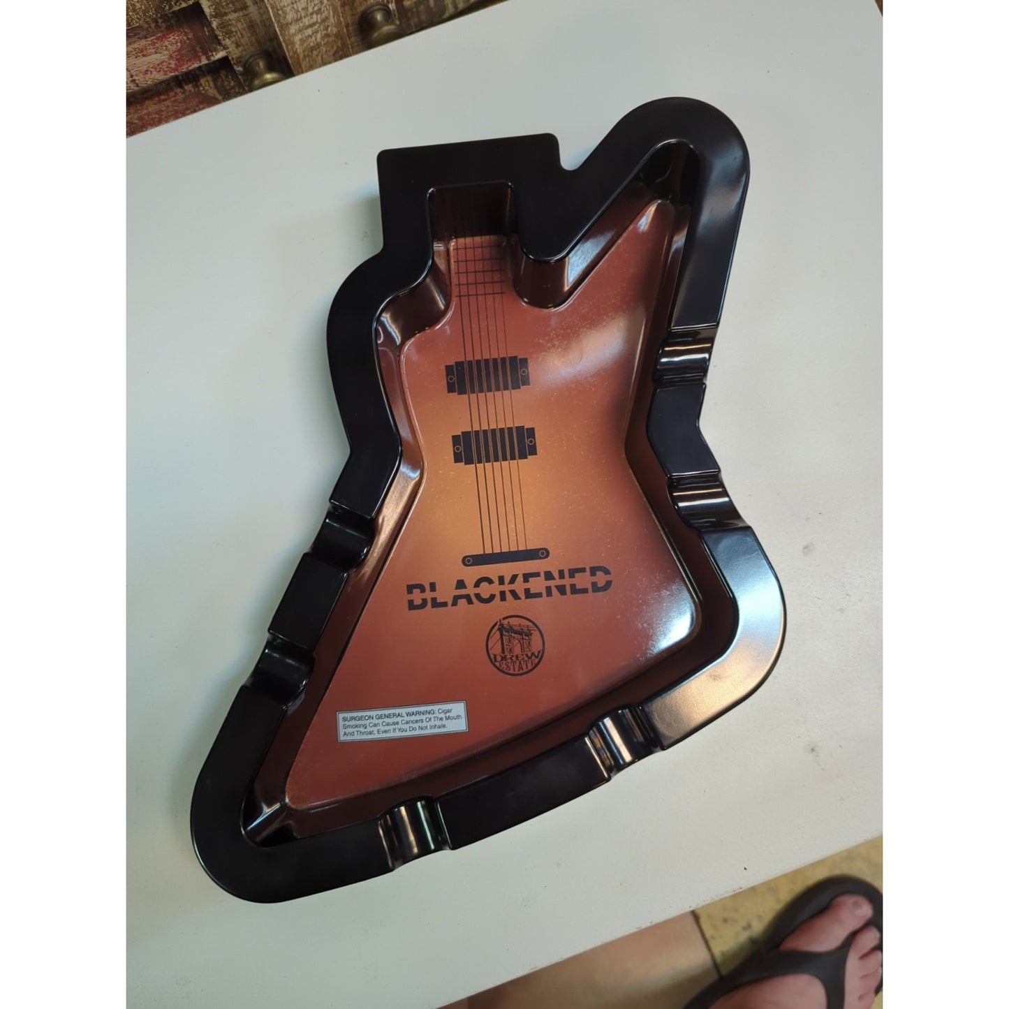 Drew Estate Maduro M81 BLACKENED Metallica Guitar Cigar Ashtray