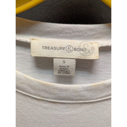 Treasure & Bond Size Small short sleeve White Dart Tailored Casual Shirt Top NEW