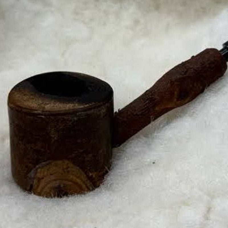 Vintage Bespoke Artisan Live Edge Briar Pipe Artisan OOAK Olice Briar Burl Folk