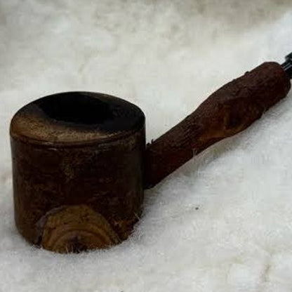 Vintage Bespoke Artisan Live Edge Briar Pipe Artisan OOAK Olice Briar Burl Folk