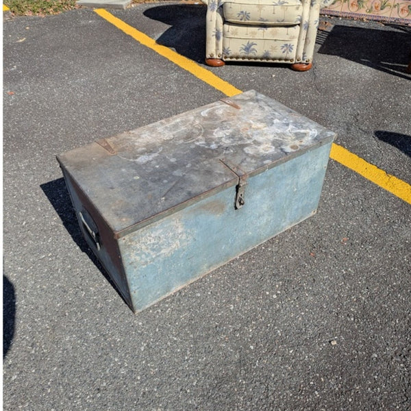Secondhand Sandies: Aluminum Clad wood interior Military Foot locker storage box