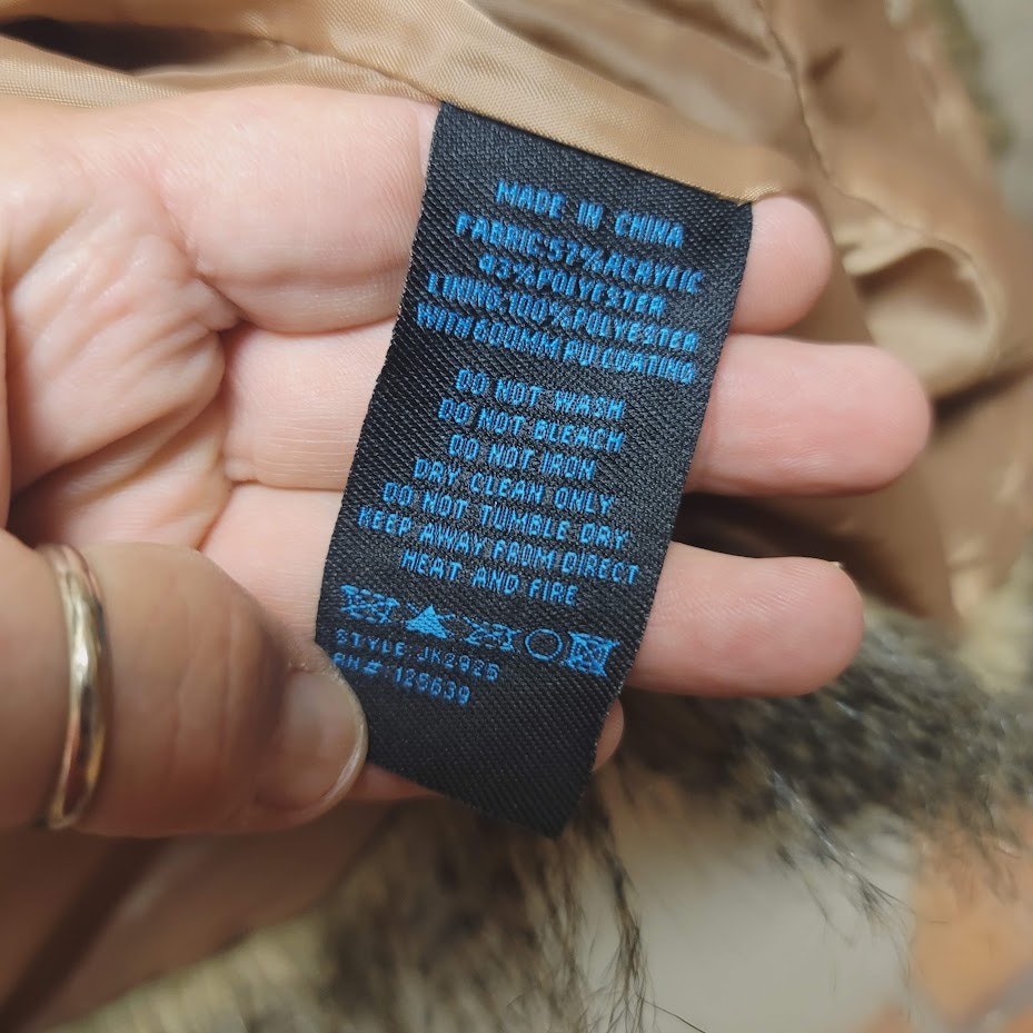 Yoki NEW Brown size Medium Faux Fur Feather Coat Jacket Cropped