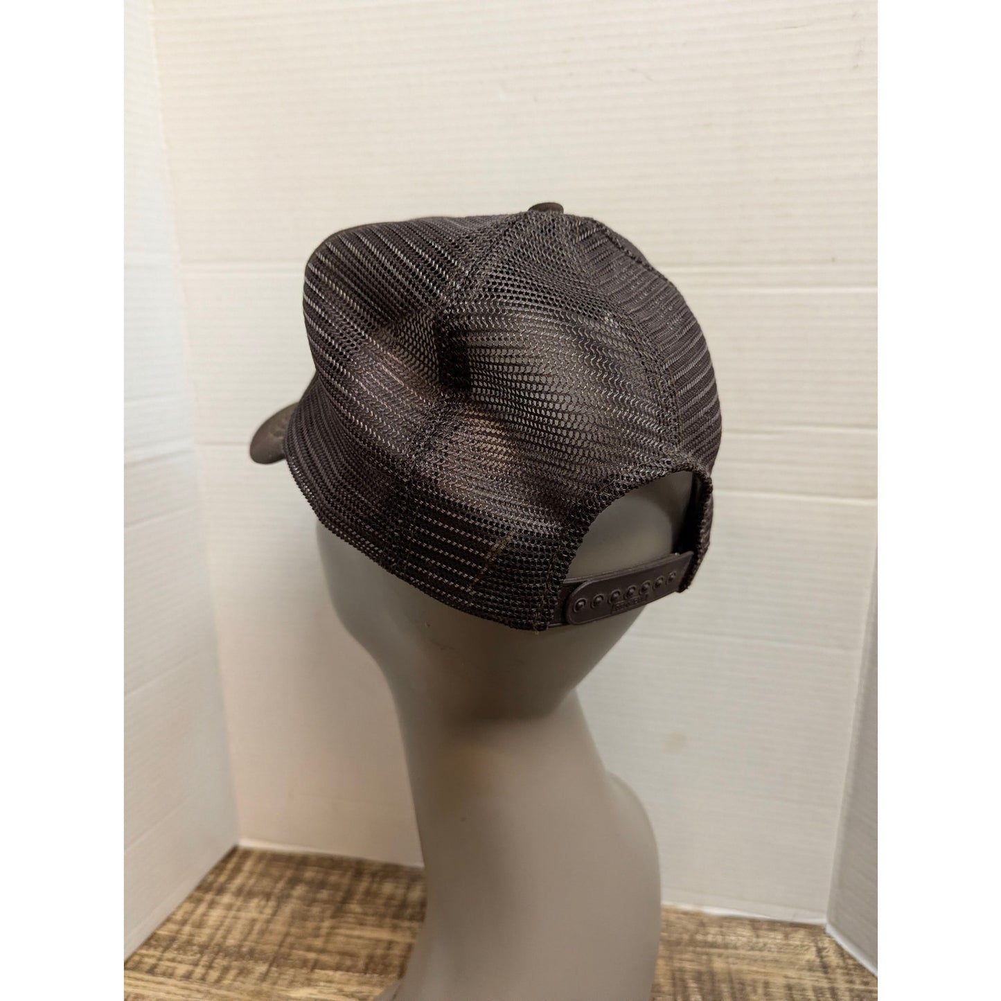 Vintage Lazer Lures Brown Gold Trucker Snapback Baseball Cap Hat Y2K