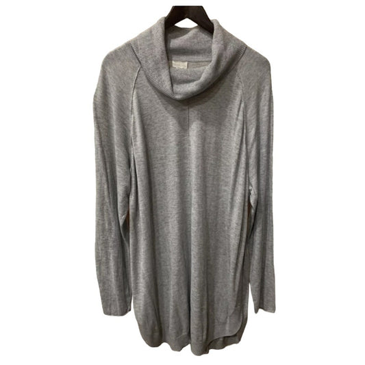 Caslon Women’s Long Sleeve Cowl Neck Sweater Ribbed Sides Light Gray Size 2X NEW
