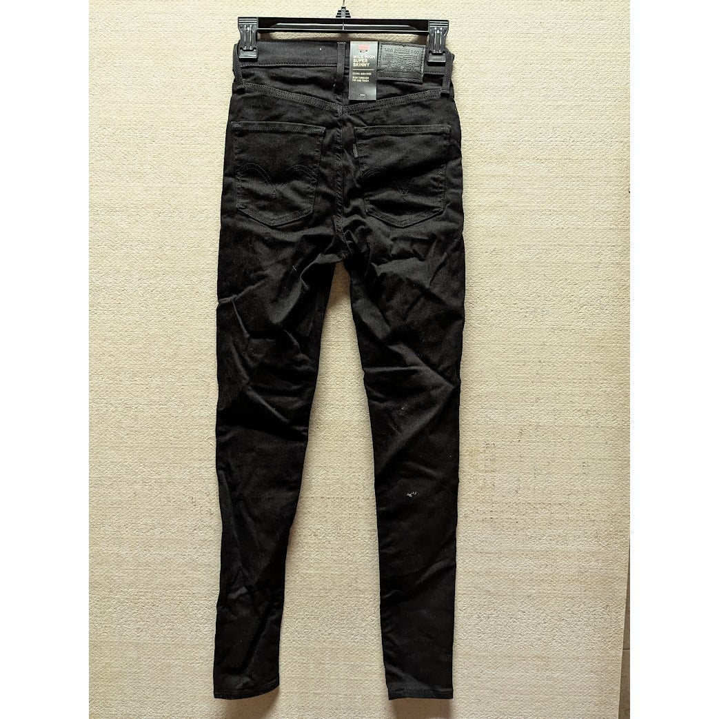 Levi's Women's 721 High Rise Skinny Jeans Size 24 Black