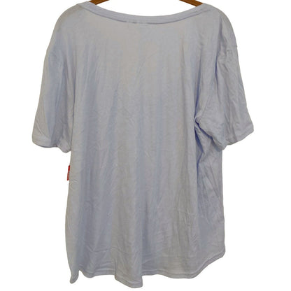 BP Cotton Jersey Scoop Neck T-Shirt Lounge Top XL/Extra Large in Light Blue NWT