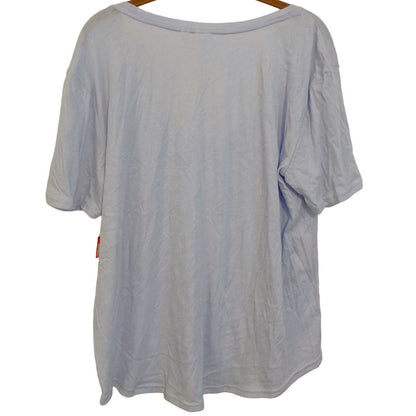 BP Cotton Jersey Scoop Neck T-Shirt Lounge Top XL/Extra Large in Light Blue NWT