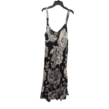 Midnight Velvet Floral Chiffon Maxi Dress Cowl Neck Resort Y2K Plus Size 1X