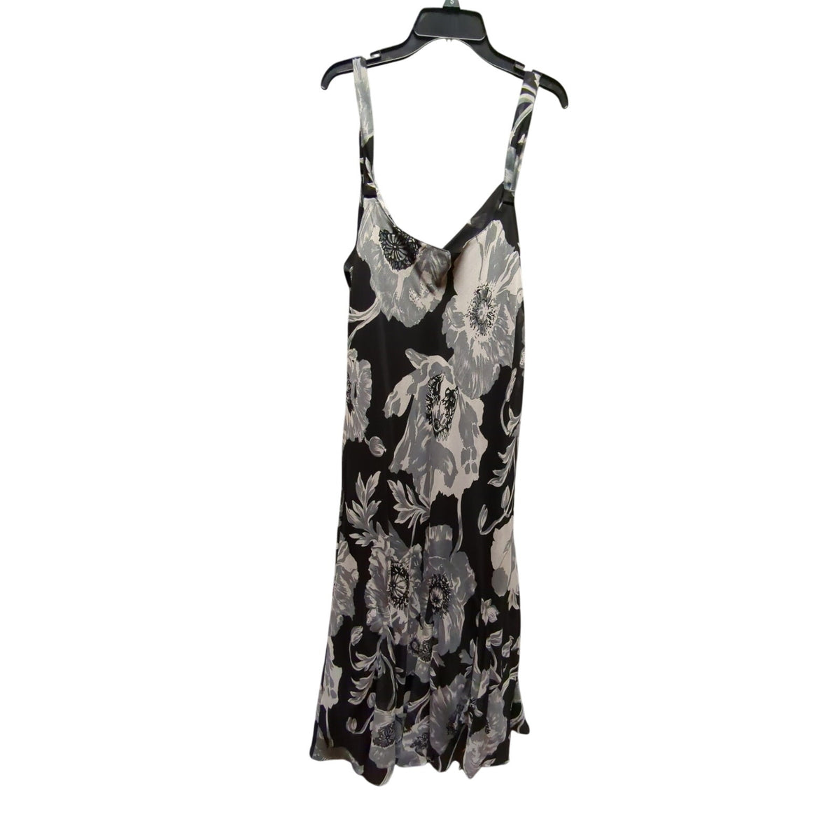 Midnight Velvet Floral Chiffon Maxi Dress Cowl Neck Resort Y2K Plus Size 1X