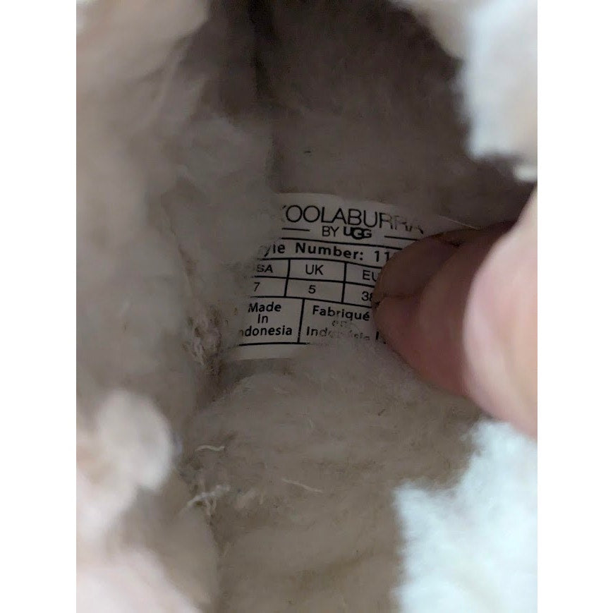Koolaburra by UGG Burree Slippers Tan Chestnut Size 7 Faux Fur Lined