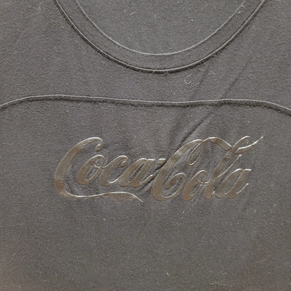 Coca-Cola Size Small Black T-Shirt Short Sleeve Rounded Hem Hi Low