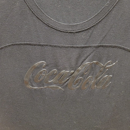 Coca-Cola Size Small Black T-Shirt Short Sleeve Rounded Hem Hi Low