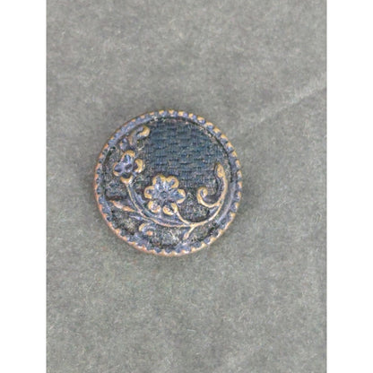 LOT MM of 10 Antique Vintage Victorian Brass Mixed Materials Buttons ESTATE FIND