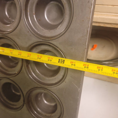 EKCO GLACO COMMERCIAL 15 slot CROWN MUFFIN PAN 20 gauge Aluminized Steel 18x27"