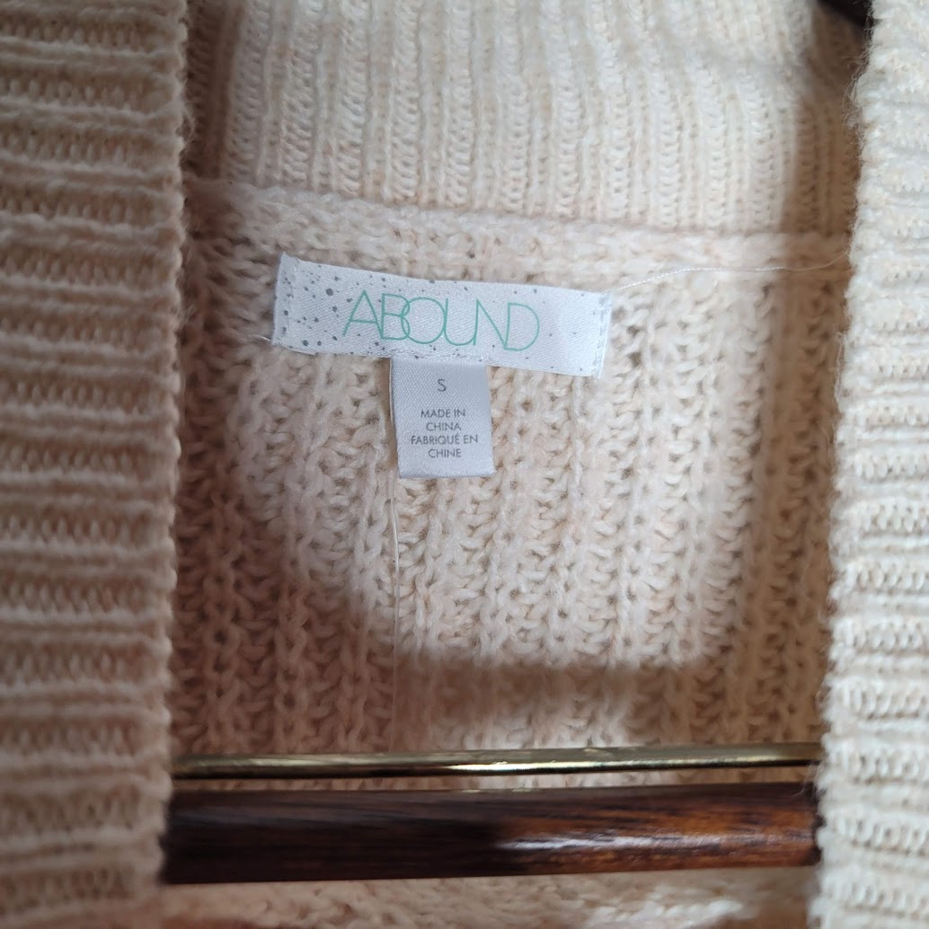 ABOUND Size Small Drop Shoulder Knit Mock Turtleneck long Sleeve Sweater NEW