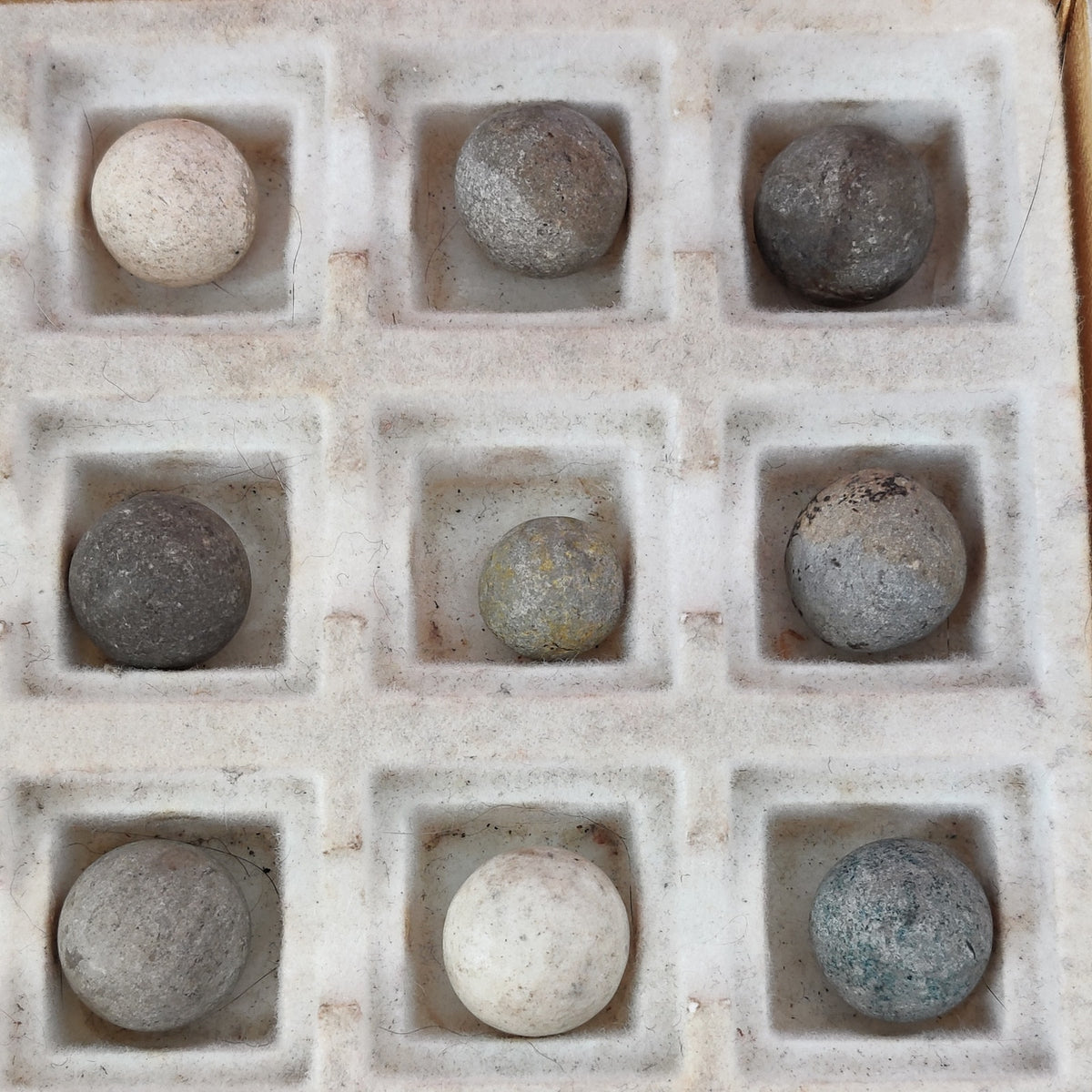 Antique German Handmade Clay Marbles Bulk Job Lot of 36 Player Size 9/16" #H6