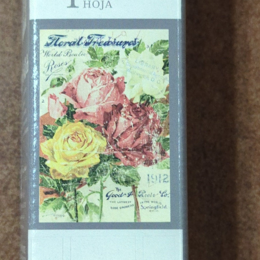 IOD Redesign with Prima Floral Treasure Transfer 24 X 36 French Country Shabby