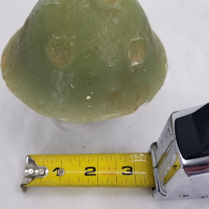 Vintage 1970s Mushroom Candle Mid Century Modern UNUSED Green brown