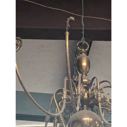 Secondhand Sandies: Two giant large hanging 12 arm brass chandelier Ceiling mount