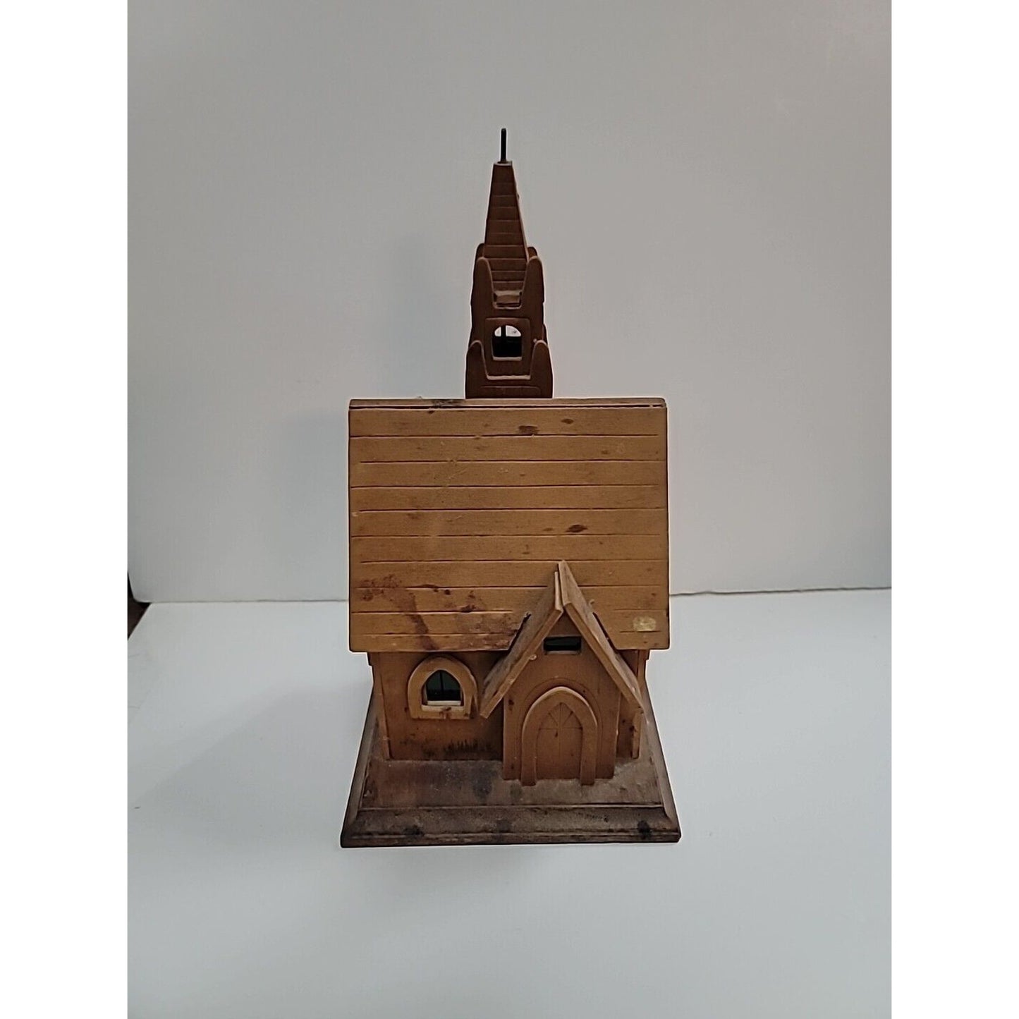 Vintage Christmas Jesus Wood Church Music Box Rare Amazing Grace MISSING Cross