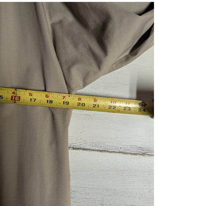 Vintage Two-Tone Khaki Trench Coat Womens Medium Long Rain Duster