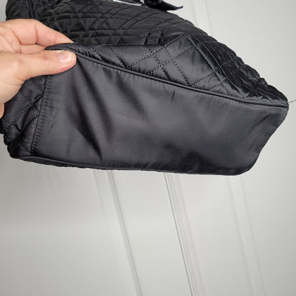 Calvin Klein Soft sided Quilted Black large tote shoulder bag large