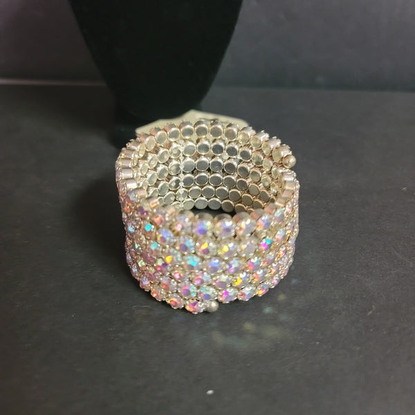 Natasha lead free bracelet iridescent Coil bracelet NEW crystals stacked