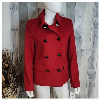 Halogen X Atlantic-Pacific Short Double wool double Breasted Coat xl NEW