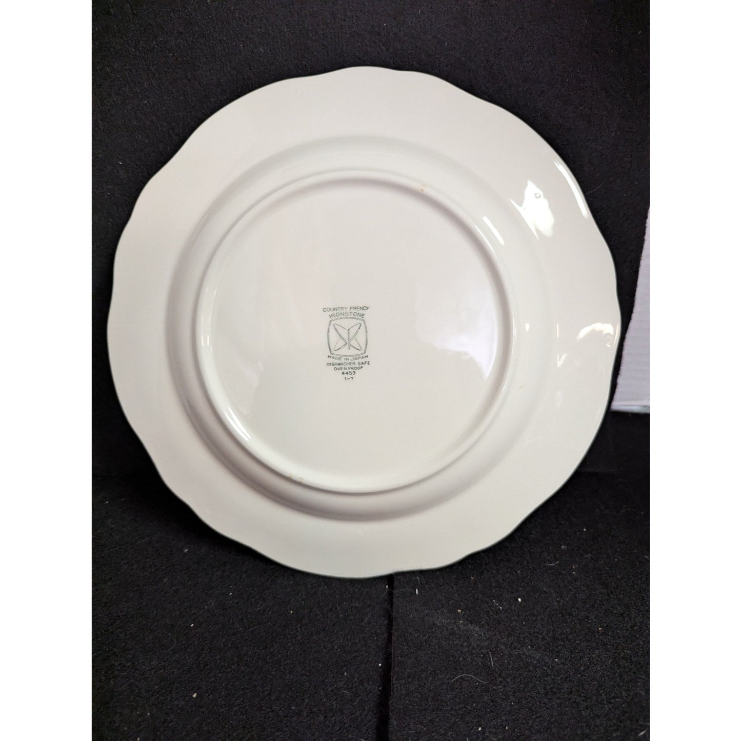 Sears Country French Ironstone Dinner Plate Vintage Cottage Floral Ceramic Dish