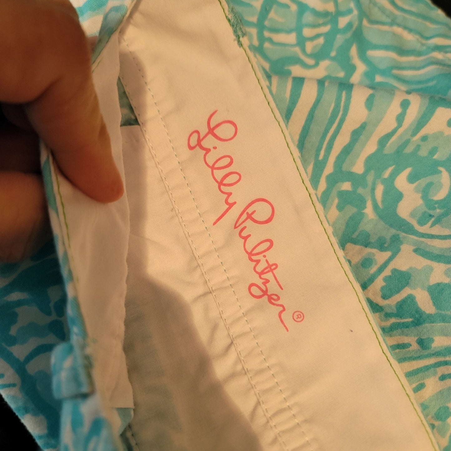 Lilly Pulitzer Short Callahan womens Size 16 Shorely Sea Cups teal blue