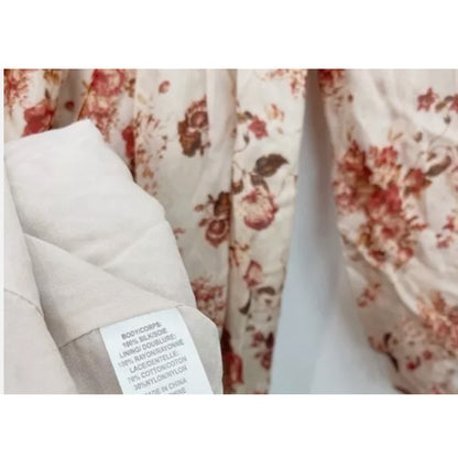 Cami NYC Francie Lace Trimmed Floral Print Silk Chiffon Maxi Dress NEW Medium