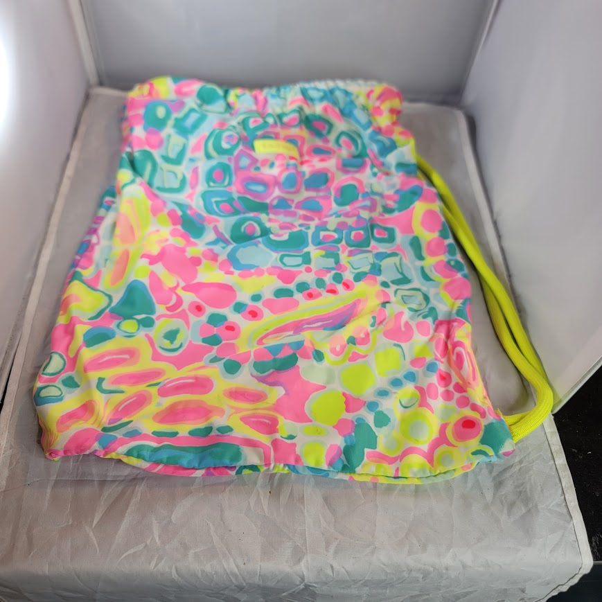 Lilly Pulitzer Cinch Drawstring Beach Sports Yoga Gym Bag Backpack