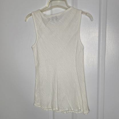 Eileen Fisher Medium women Ivory  Linen Cotton Tank Blouse Sleeveless Shirt