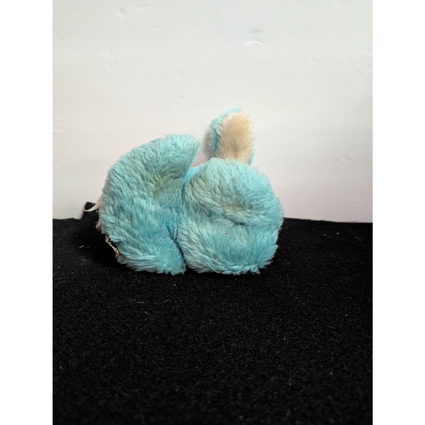 Vintage 1975 R. Dakin Blue Bunny Plush Stuffed Animal Retro Kitsch Nursery Toy