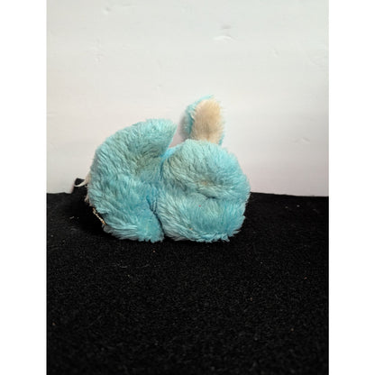 Vintage 1975 R. Dakin Blue Bunny Plush Stuffed Animal Retro Kitsch Nursery Toy