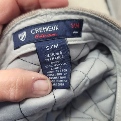 Cremieux Light Tan Knit Small Medium Paperboy Newsboy Gatsby Cabbie Scally Cap