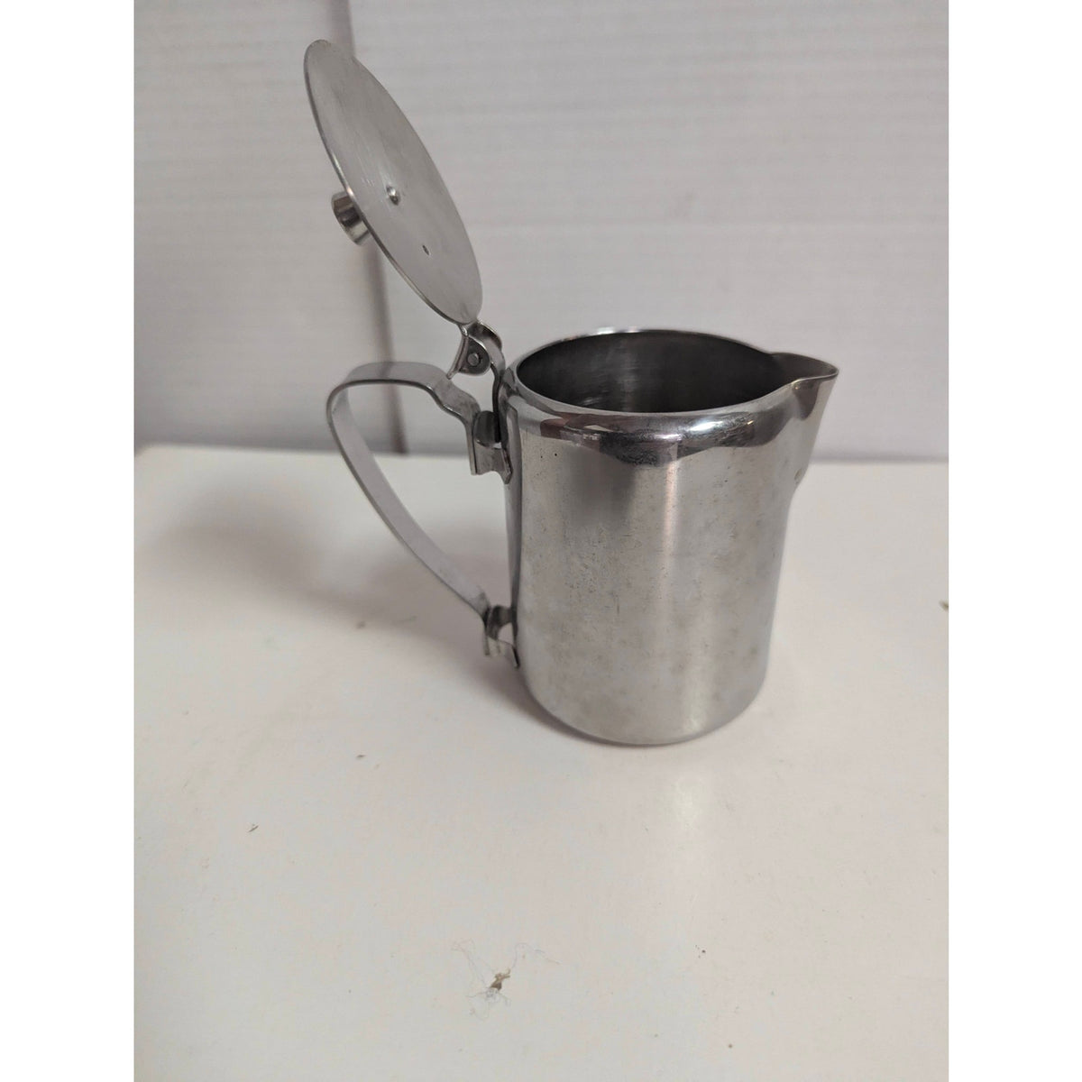 Vintage 18-8 Stainless Steel Lidded Creamer Pitcher Made in Japan