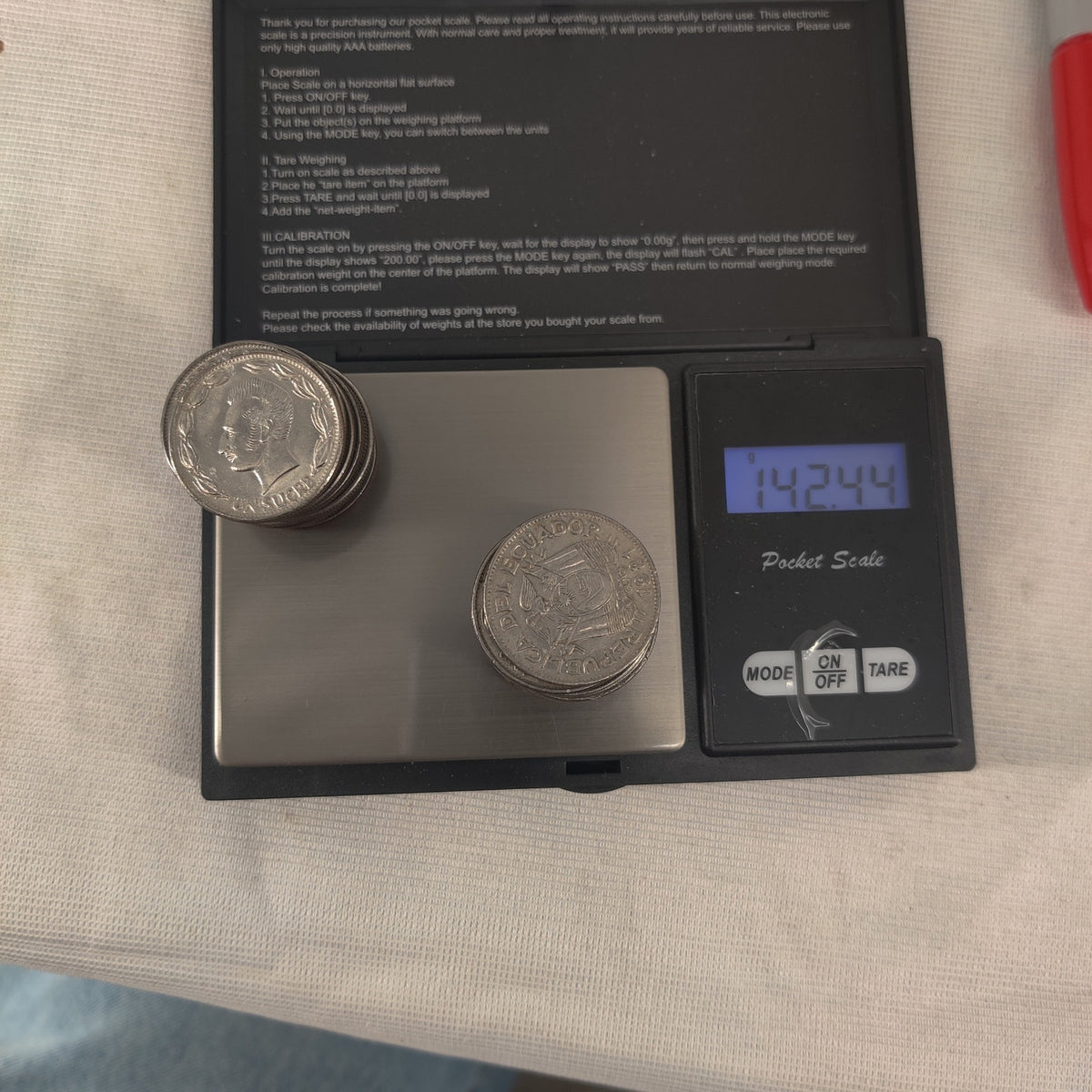 Ecuador 1 Sucre 1981 Nickel Clad Steel Coins Bulk Collection Lot of 22