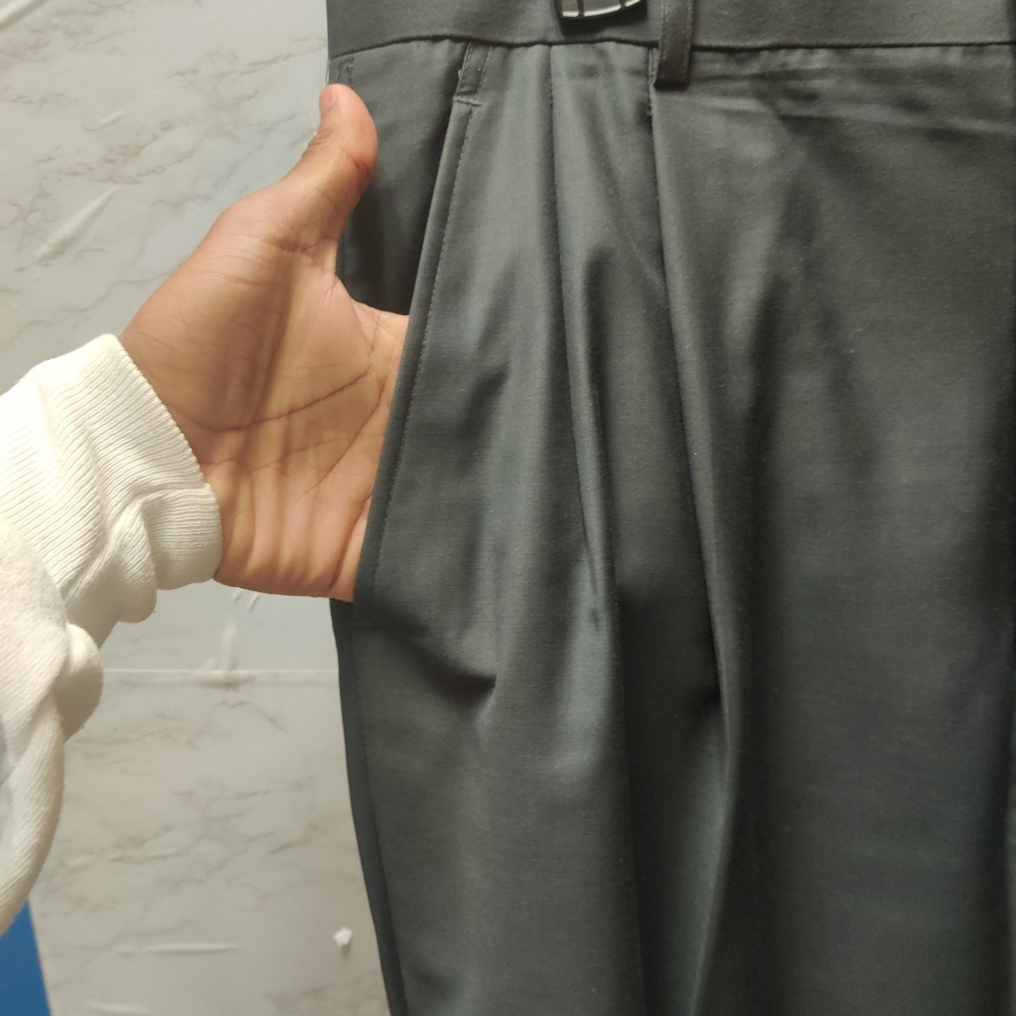 Vitorrio St. Angelo Vintage Gray 2pc Suit Jacket Trouser Pants Pleats Cuffed 40R