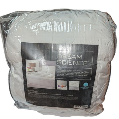 Dream Science Martha Stewart Gel Infused Memory Foam Full Bed White Mattress Pad