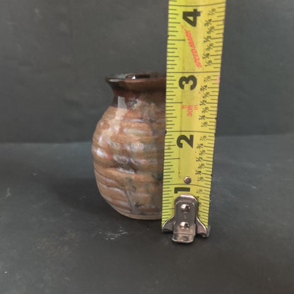 Vintage 3" Signed Studio Art Pottery Miniature Vase Handcrafted Small Ceramic