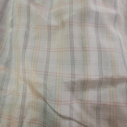Vintage Gray Plaid Silky Blend Pleated Knee-Length Skirt Small