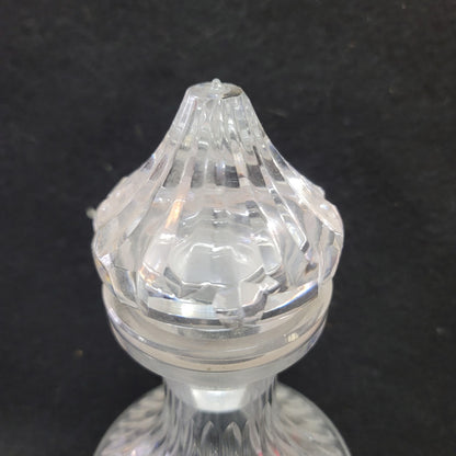Vintage cut glass EAPG Decanter with glass etched stopper Barware liquor MCM