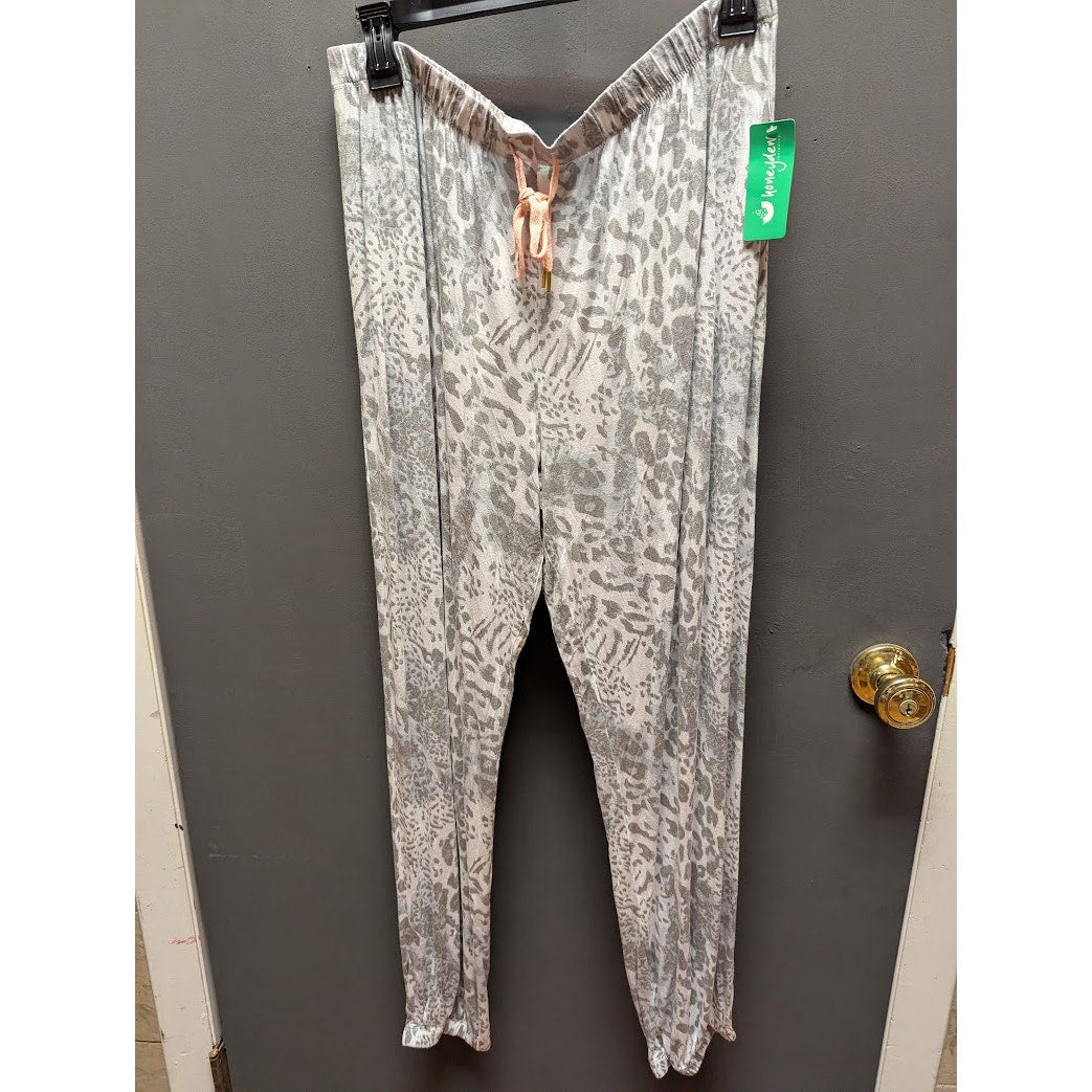 Honeydew Intimates Grey Leopard Print Lounge Pajama Pants Size XL Casual NEW