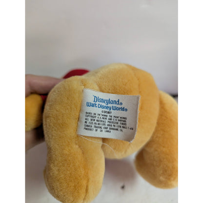 Vintage Disney Winnie the Pooh Plush Bear Red Shirt Disneyland Walt Disney World